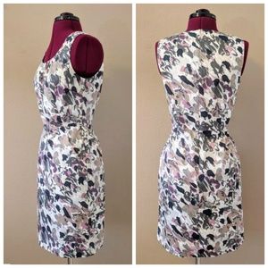 LOFT Watercolor Cotton Sheath Dress